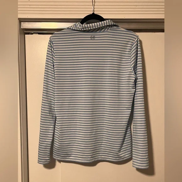 Classic Blue and White Striped Long Sleeve Top - Picture 4 of 4
